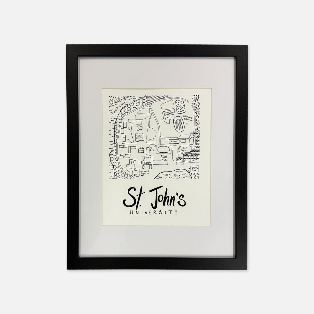 FRAMED PRINT ST. JOHN'S CAMPUS MAP