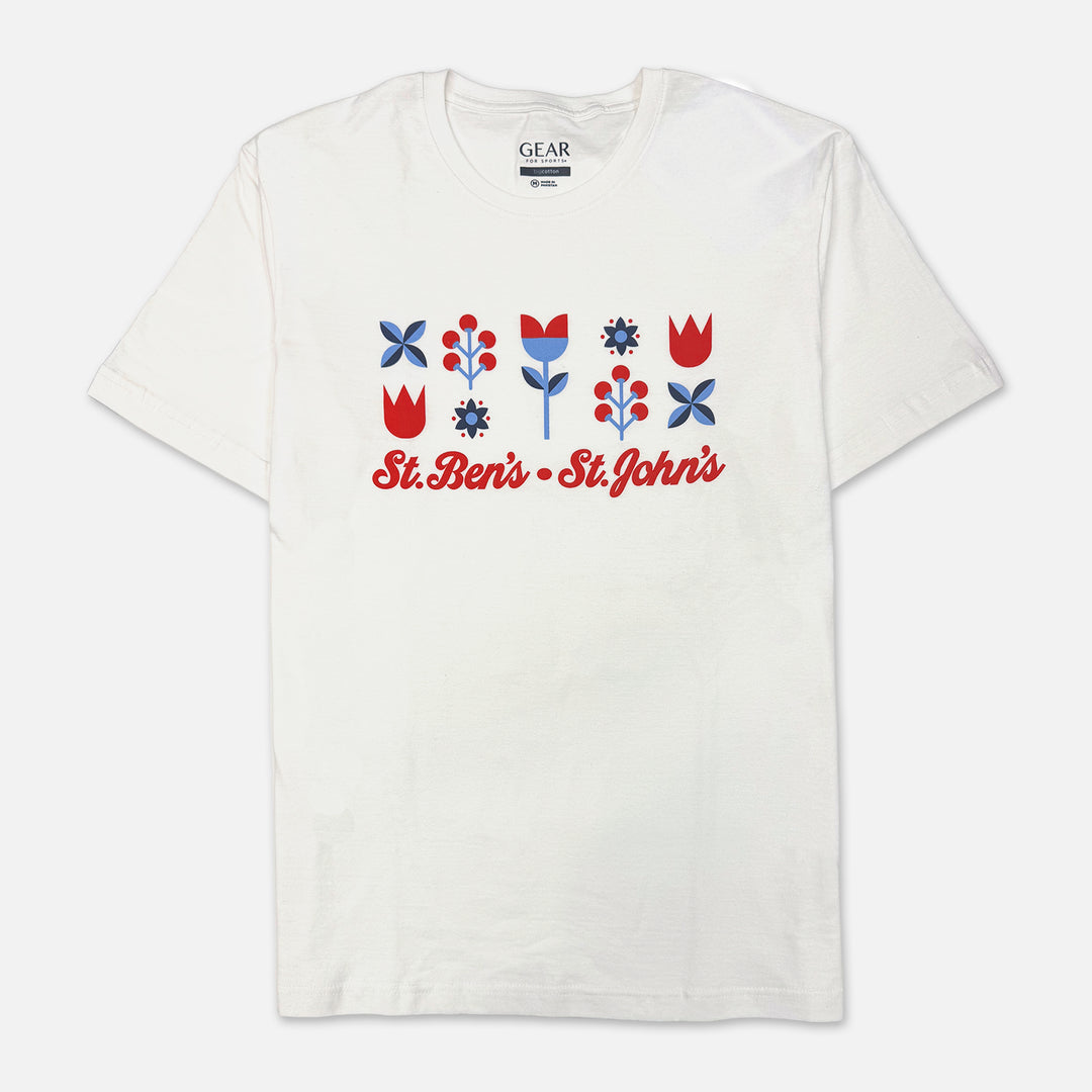 SHORT SLEEVE TSHIRT CSB SJU FLOWERS