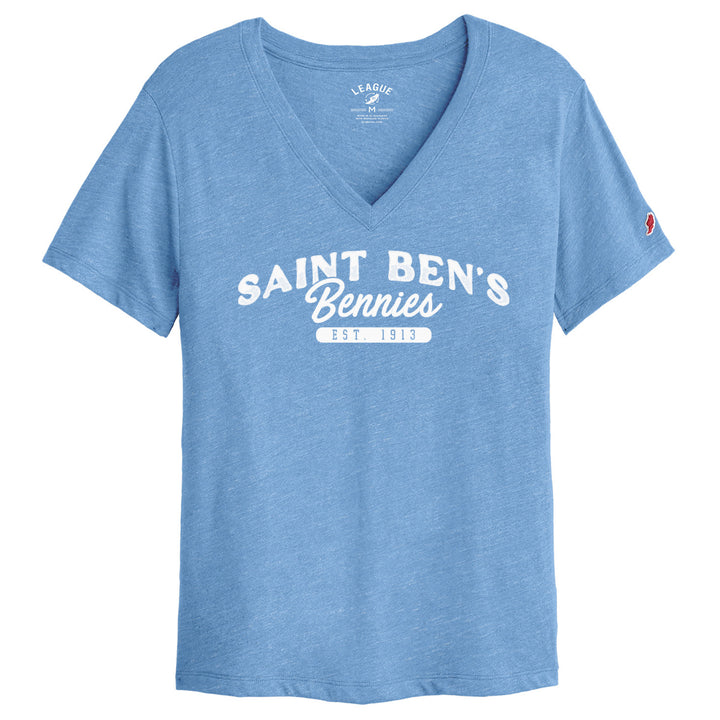 WOMEN'S SHORT SLEEVE V-NECK TSHIRT SAINT BEN'S BENNIES