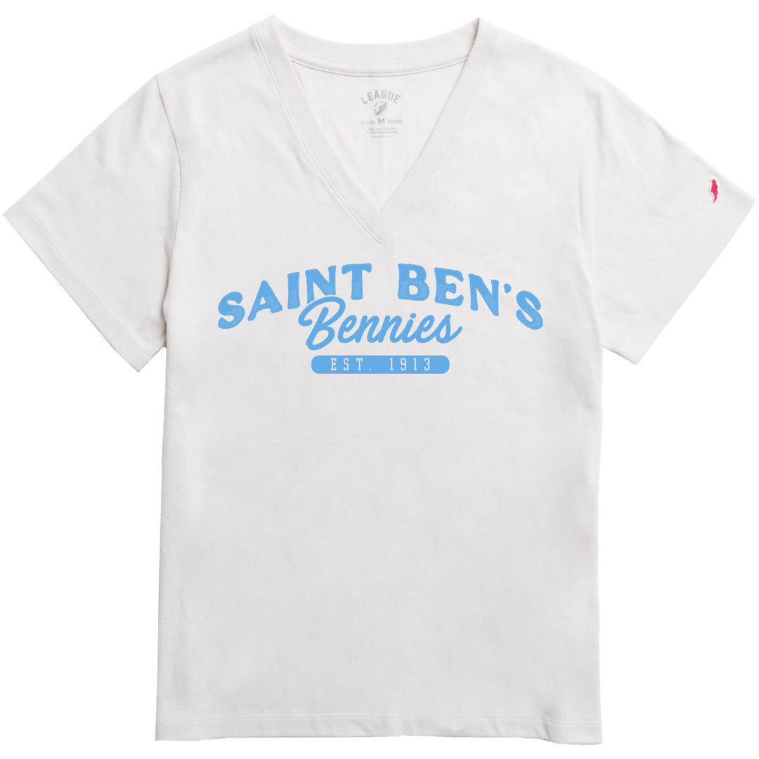 WOMEN'S SHORT SLEEVE V-NECK TSHIRT SAINT BEN'S BENNIES