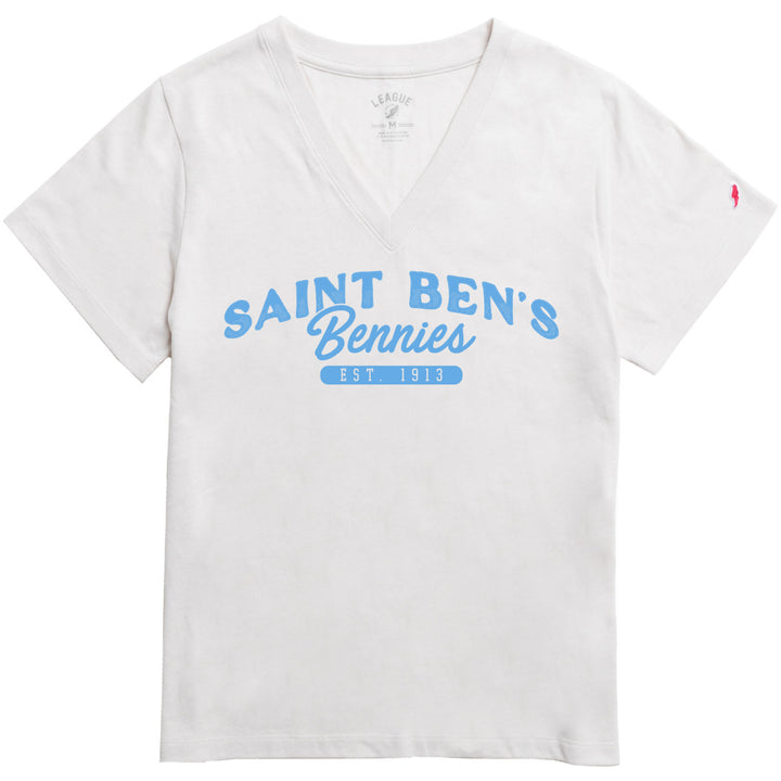 WOMEN'S SHORT SLEEVE V-NECK TSHIRT SAINT BEN'S BENNIES