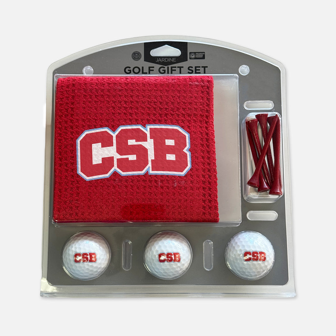 GOLF TOWEL, BALL, AND TEE SET CSB