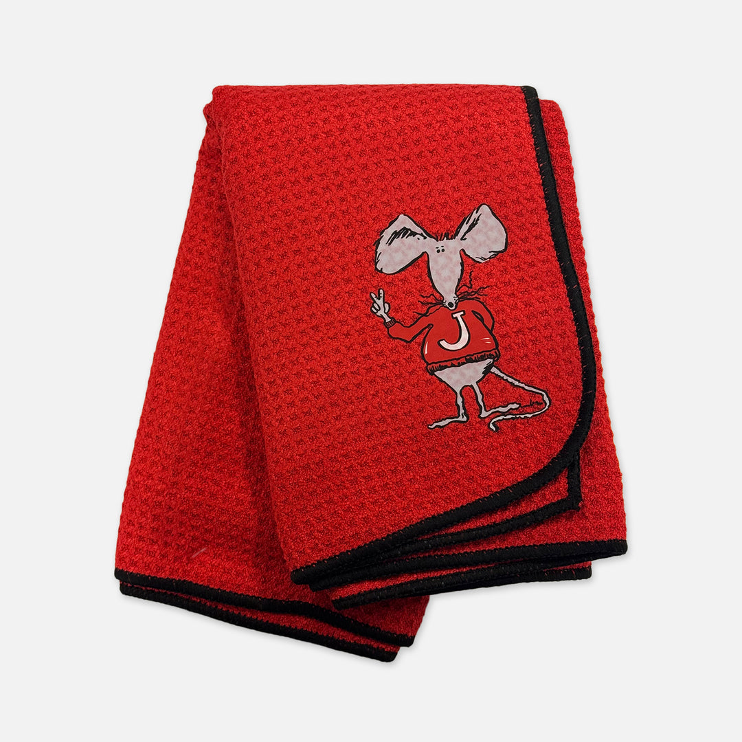 MICROFIBER GOLF TOWEL WITH JOHNNIE RAT