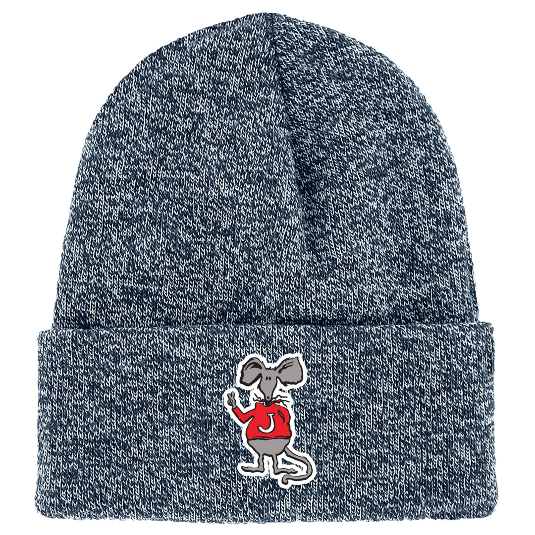 KNIT CUFFED BEANIE WITH JOHNNIE RAT