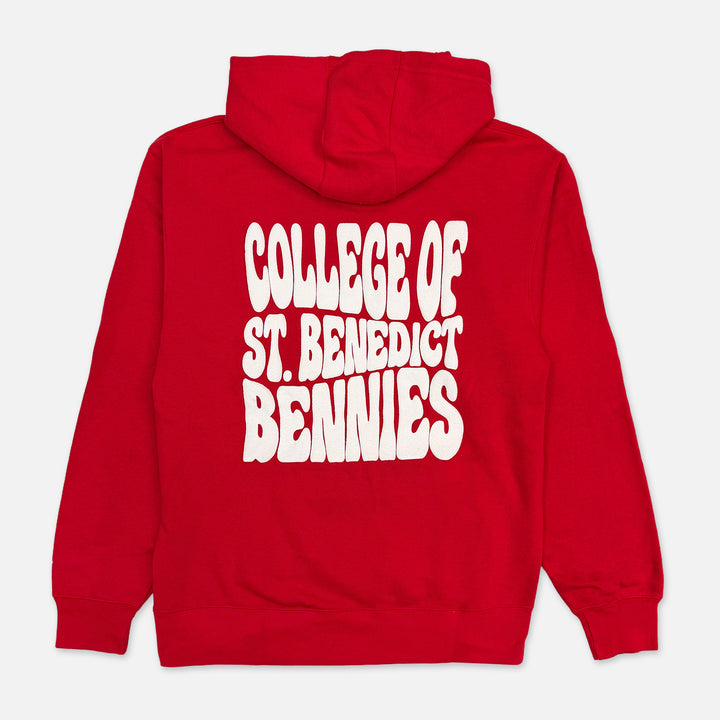 PUFF PRINT HOODED SWEATSHIRT ST. BEN'S COLLEGE OF ST. BENEDICT BENNIES