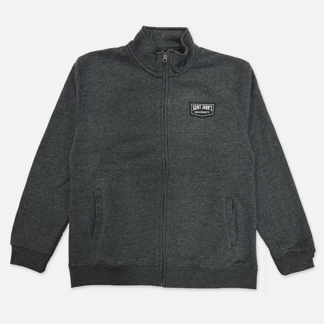 FULL ZIP SWEATSHIRT WITH SAINT JOHN'S UNIVERSITY PATCH