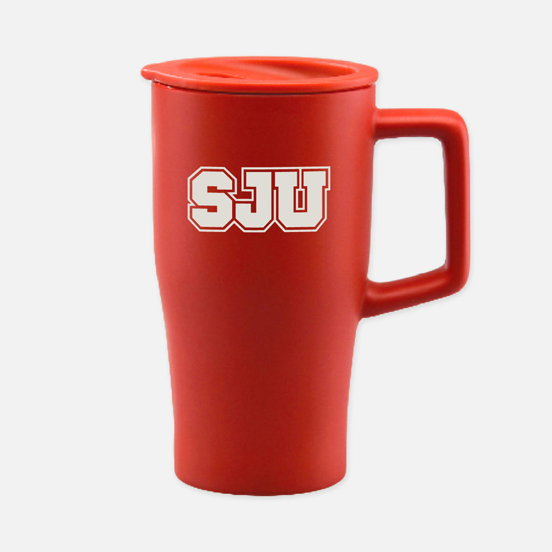 TRAVEL CERAMIC COFFEE MUG ETCHED SJU