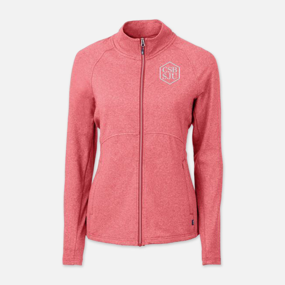 WOMEN'S CUTTER & BUCK FULL ZIP WITH CSB SJU HEX