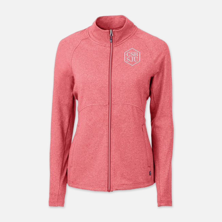WOMEN'S CUTTER & BUCK FULL ZIP WITH CSB SJU HEX