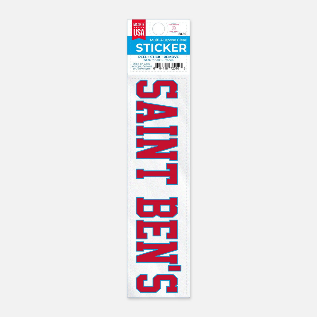 ST. BEN'S CLEAR STICKER