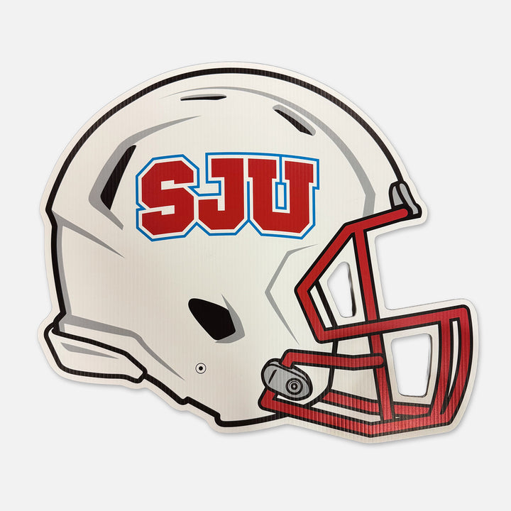 YARD SIGN SJU HELMET