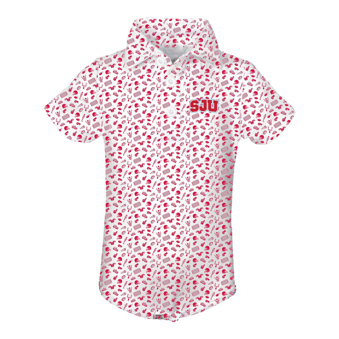 INFANT FOOTBALL POLO ONESIE SJU