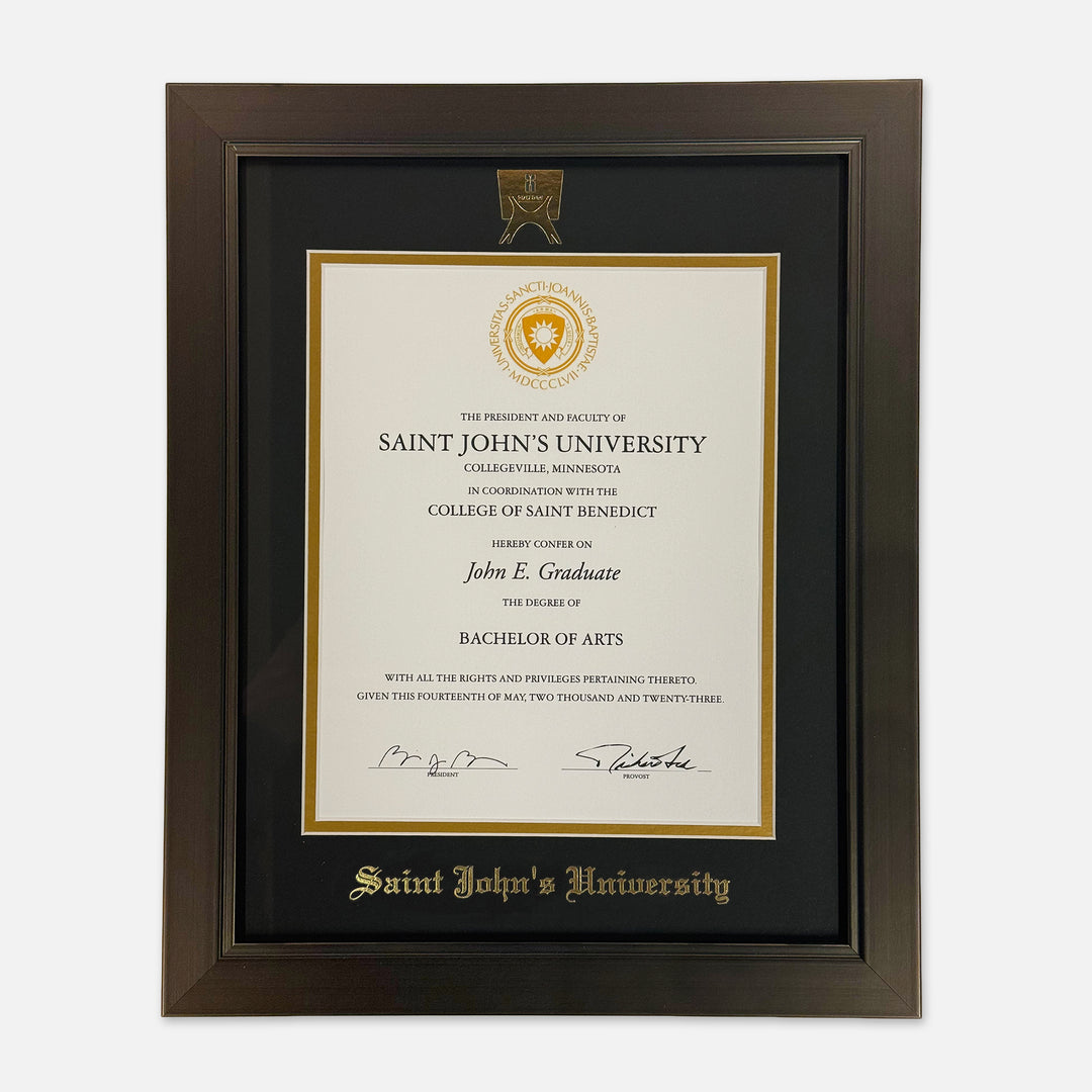 SAINT JOHN'S DIPLOMA FRAME M METRO BELL BANNER