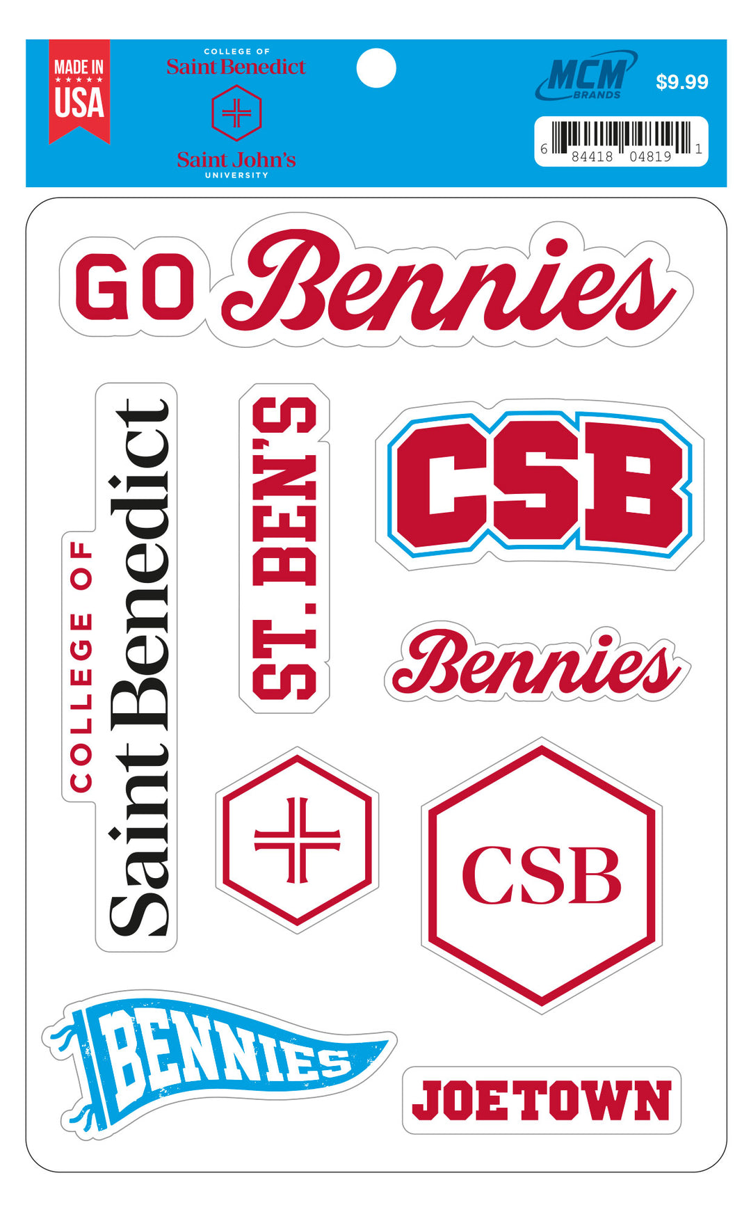 STICKER SHEET CRAFT VARIOUS CSB LOGOS