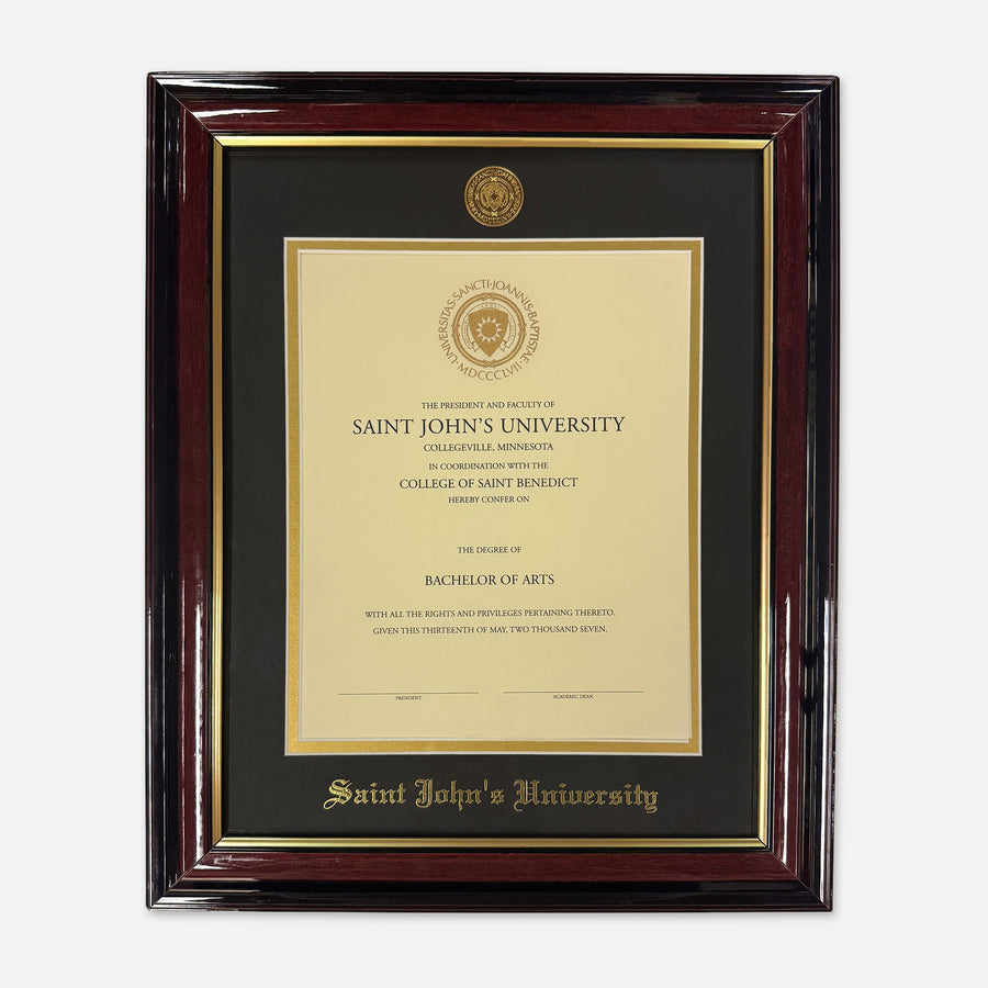 DIPLOMA FRAME B MEDALLION WINDSOR SJU – CSB+SJU Spirit Shop