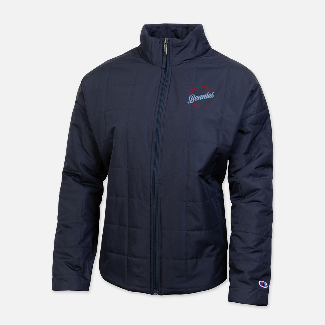 WOMEN'S CHAMPION PUFFER JACKET SAINT BEN'S BENNIES EST 1913