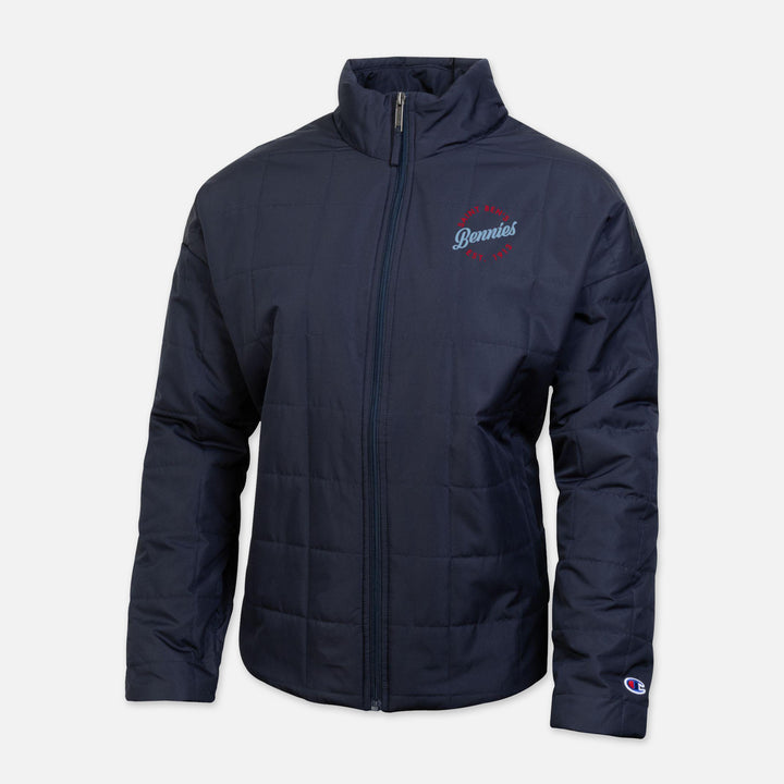 WOMEN'S CHAMPION PUFFER JACKET SAINT BEN'S BENNIES EST 1913