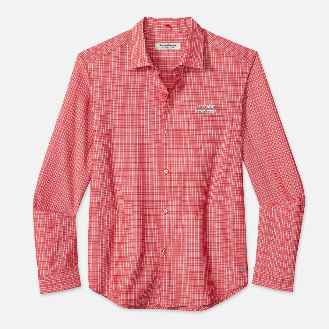 TOMMY BAHAMA LONG SLEEVE BUTTON SHIRT SAINT BEN'S SAINT JOHN'S