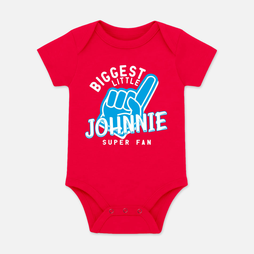 INFANT ONESIE BIGGEST LITTLE JOHNNIE SUPER FAN