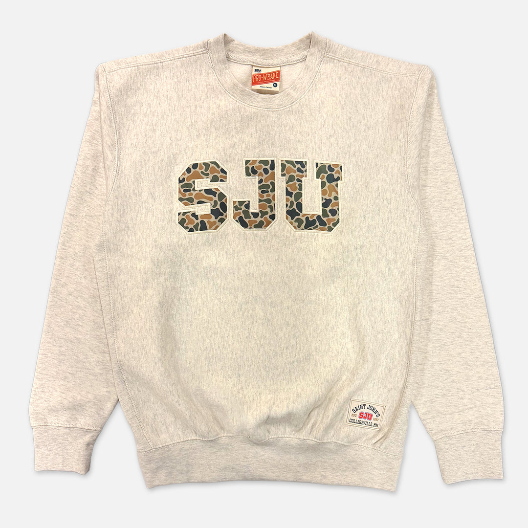 CREWNECK SWEATSHIRT SJU CAMO LETTERS