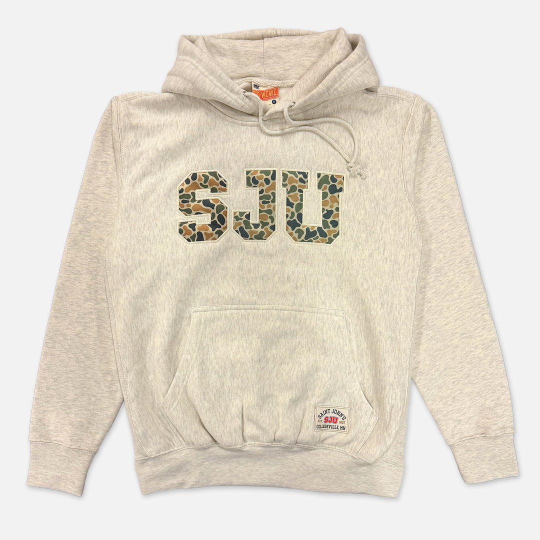 HOODED SWEATSHIRT SJU CAMO LETTERS