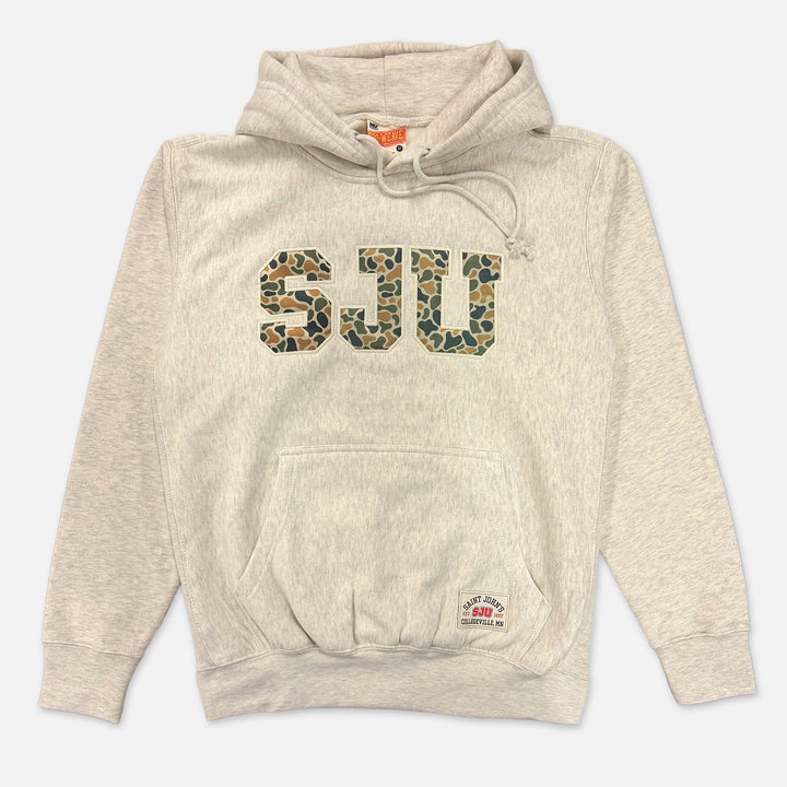 HOODED SWEATSHIRT SJU CAMO LETTERS