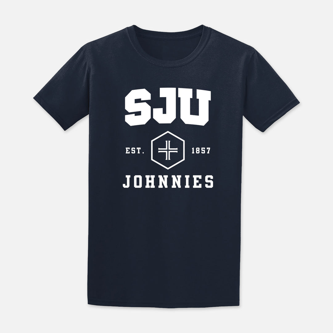 SHORT SLEEVE TSHIRT SJU HEX WITH CROSS JOHNNIES