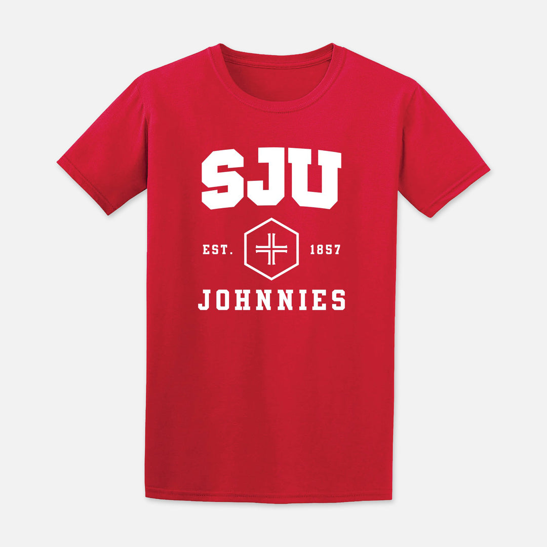 SHORT SLEEVE TSHIRT SJU HEX WITH CROSS JOHNNIES