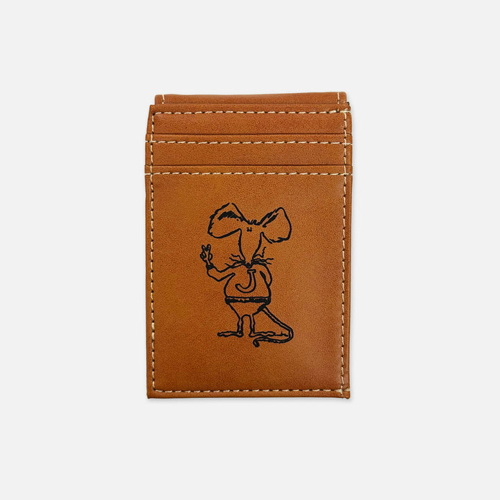 FRONT POCKET LEATHER WALLET WITH JOHNNIE RAT