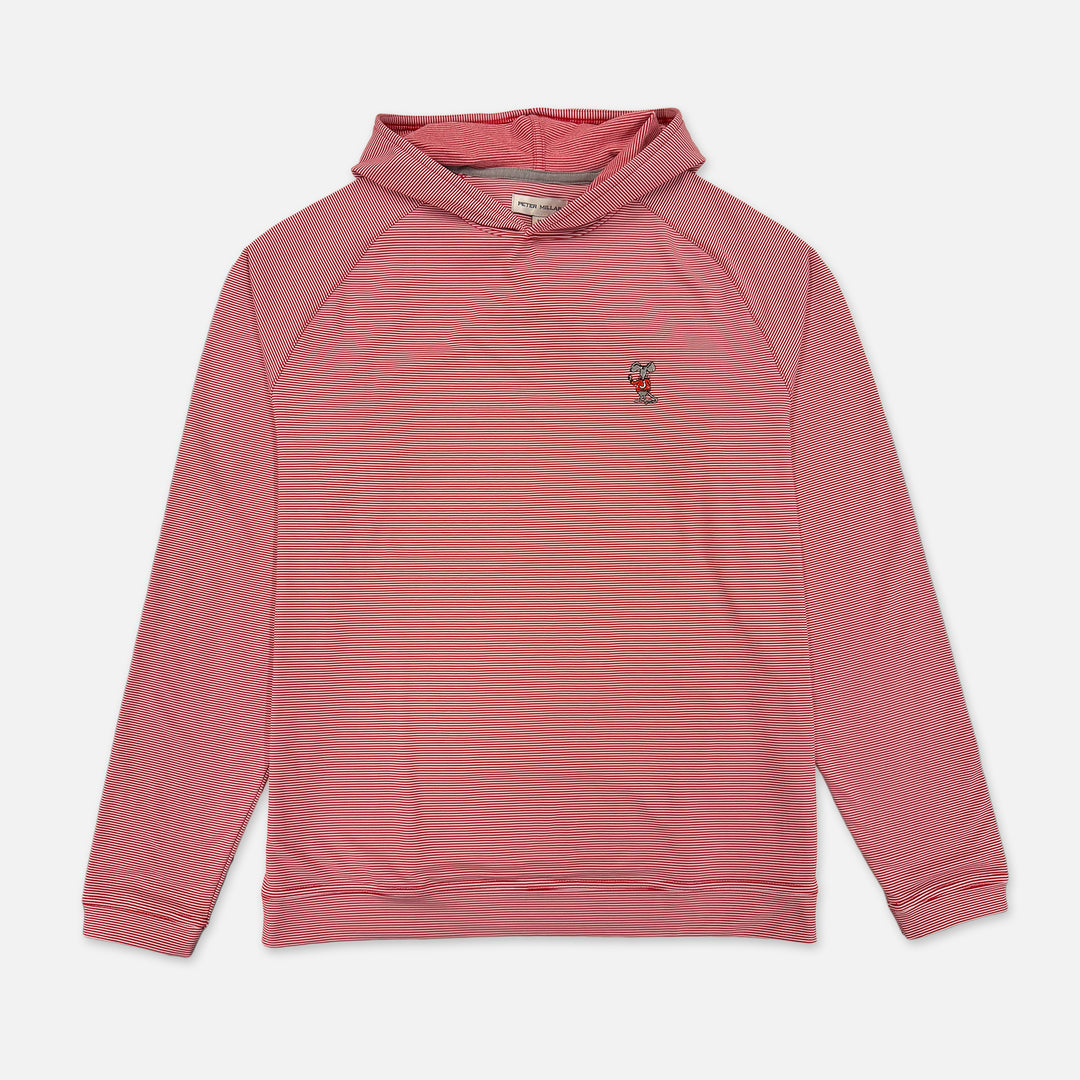 PETER MILLAR STRIPE HOODIE WITH JOHNNIE RAT