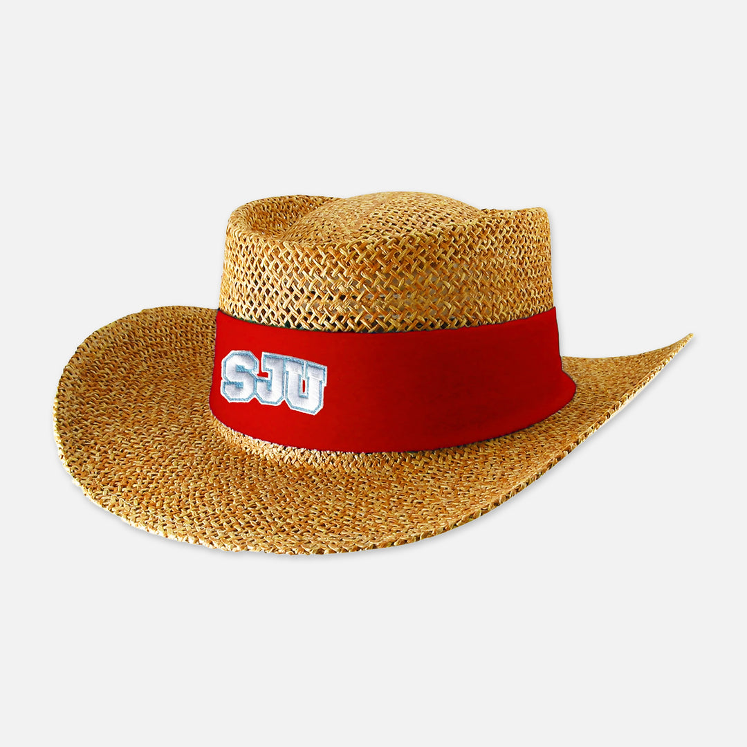 NATURAL TWISTED STRAW GAMBLER HAT SJU