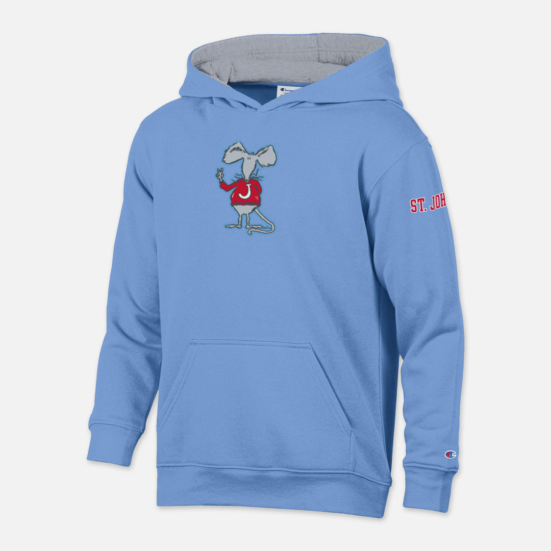YOUTH CHAMPION HOODED SWEATSHIRT SJU RAT
